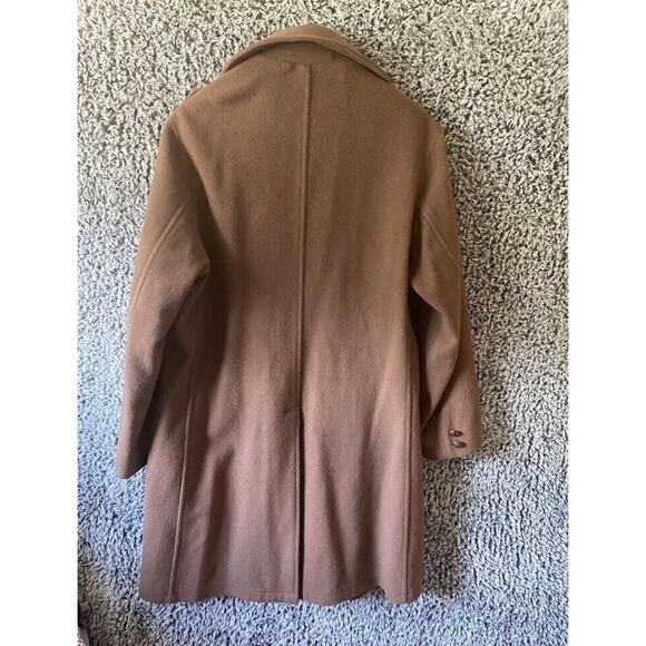 VTG 70’s John Weitz Harbor Master Tan Camel Trench Coat Wool LINED Jacket Sz40L - Picture 6 of 9